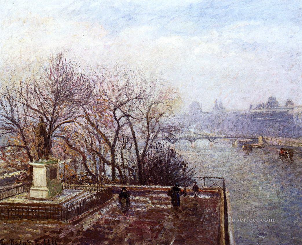 the louvre morning mist 1901 Camille Pissarro Oil Paintings